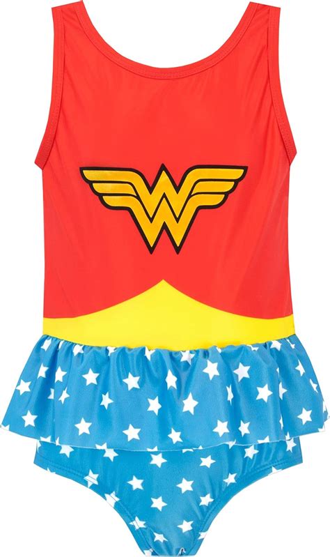 Dc Comics Girls Wonder Woman Swimsuit Uk Clothing