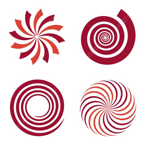 Conjunto De Vectores De Formas Espirales Abstractas Png Dibujos Vector