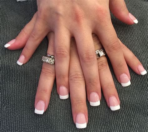 Sculpted Gel Nails With French Gel Polish French Tip Gel Nails