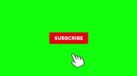 Green Screen Youtube Subscribe Button Animation 3d Fr