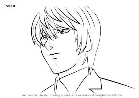 Learn How To Draw Light Yagami From Death Note Death Note Step By