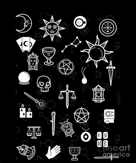 Alchemy Mystic Chaos Magic Occult Symbols Drawing By Noirty Designs