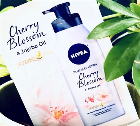 review of the nivea cherry blossom lotion with jojoba oil