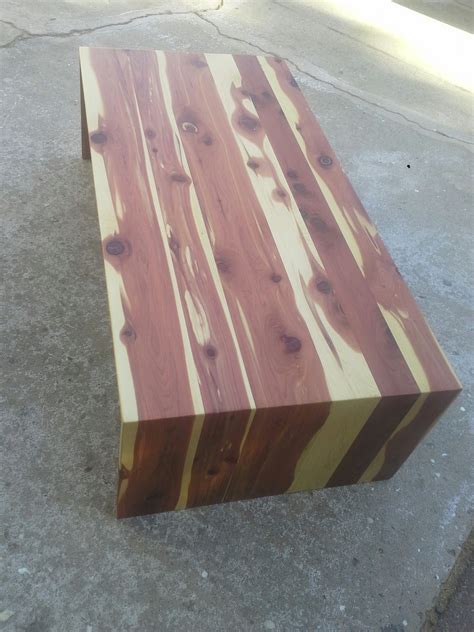 Aromatic Cedar Waterfall Coffee Table By Todd Timmons Wood Table