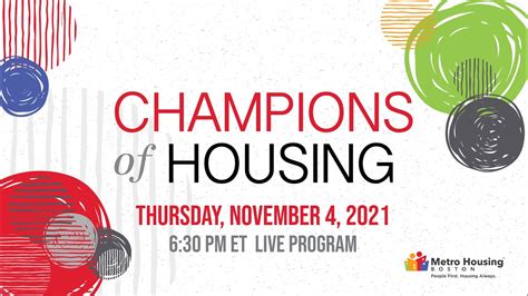 Metro Housing Boston Presents Champions Of Housing 2021 Youtube