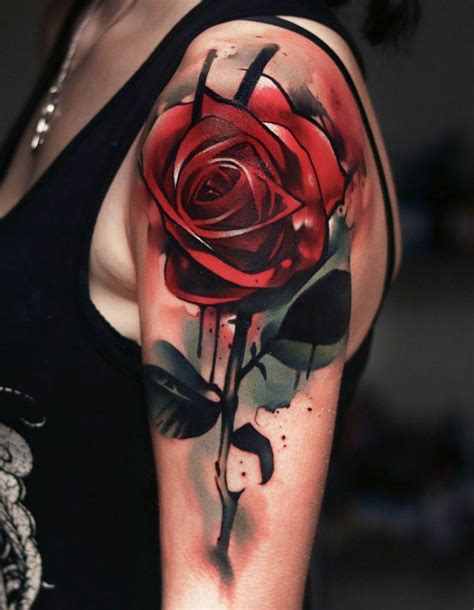 75 Lovable Red Rose Tattoos And Designs With Meanings