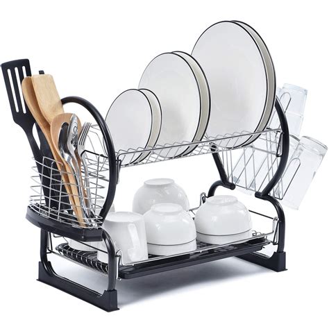 Buy Kingrack Dish Drainer Tier Dish Rack Easy Assemble Large Capacity Dish Drying Rack With