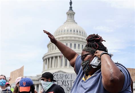 The latest day of protests of police treatment of african americans was peaceful again, and some demonstrators outside the white house stayed, even as rain, thunder and lightning pounded the capital. Capitol Police kneel before protesters in DC as George ...