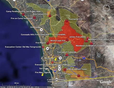 San Diego Fire Live Map Maps For You