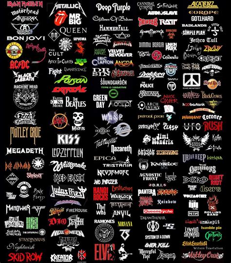 So Many Band Logos Logos Logos De Bandas Bandas De Rock Y Rock Logos