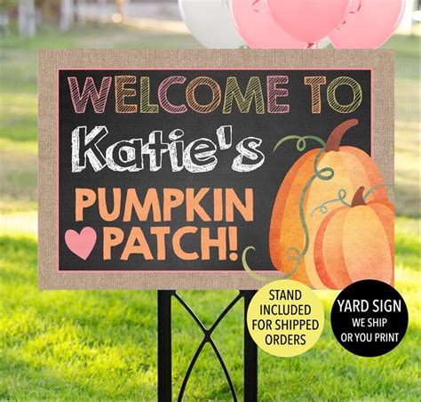 Pumpkin Patch Sign Pumpkin Patch Yard Sign Pumpkin Sign Etsy