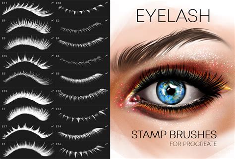 Procreate Eyelashes Brushes Makeup By Smotrivnebo