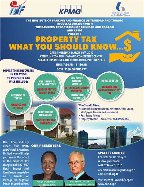 There are free, online state income tax filing options available to you, including the drs taxpayer service center. Property Tax- What You Should Know - The Bankers Association of Trinidad and Tobago