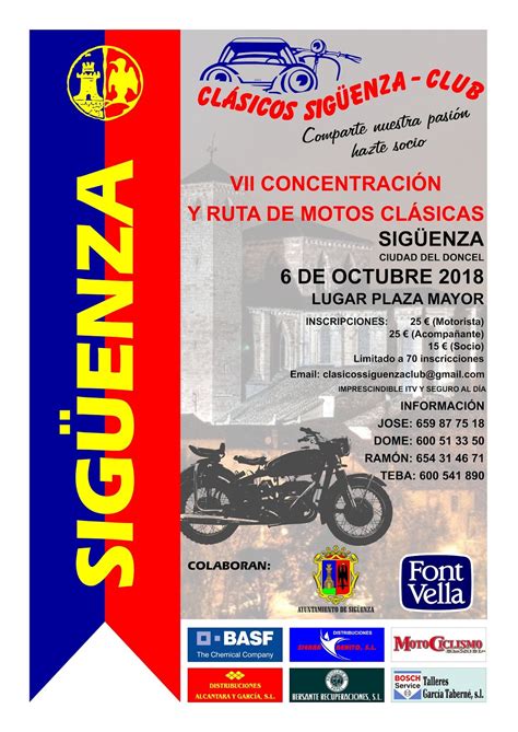 Club Motoabuelas De La Ribera Vii Concentracion Y Ruta De Motos Clasicas Ciudad Del Doncel
