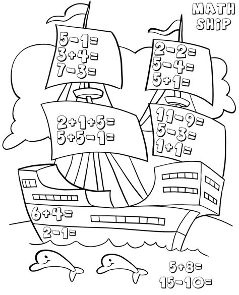 Learning coloring pages for kindergarten. Kindergarten Math Worksheets - Best Coloring Pages For Kids