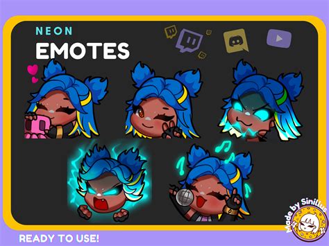 Neon Valorant Emote Set Twitch Emotes Pack Emoji Discord Etsy
