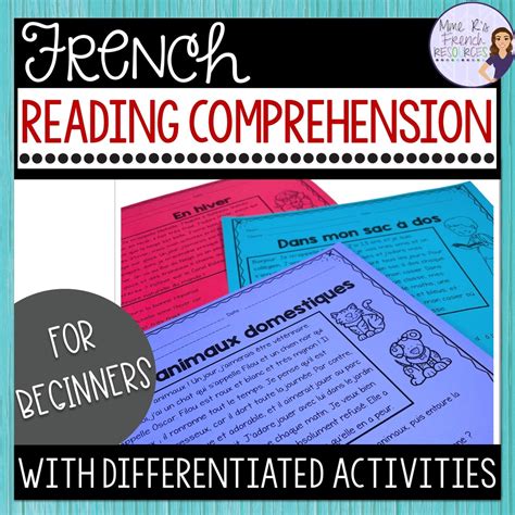 French Reading Comprehension Worksheets Reading Activities Etsy