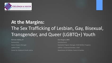 at the margins the sex trafficking of lgbtq virtual training — king county csec task force
