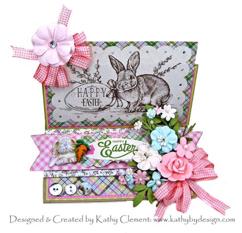 Cottontail Easter Bunny Easel Card By Kathy Clement Kathy By Design For