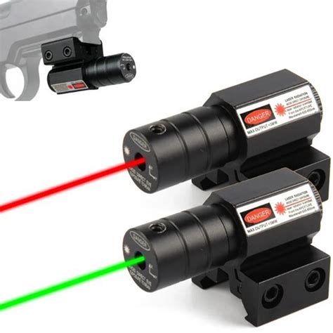 Tactical Red Green Dot Laser Sight Scope 11mm 20mm Adjustable Picatinny