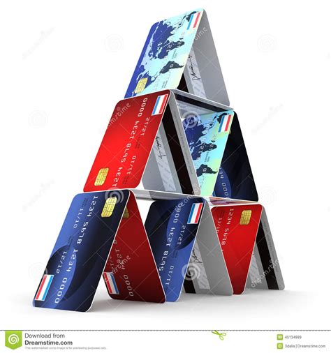 Not an easy card to experience and yet one that we cannot escape in life. 3d Credit card tower stock illustration. Illustration of finance - 45134889