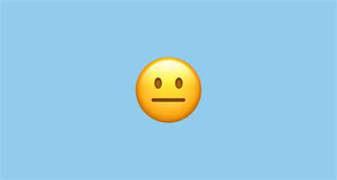 Intended to depict a neutral sentiment but often used to convey mild irritation and concern or a. Neutral Face Emoji