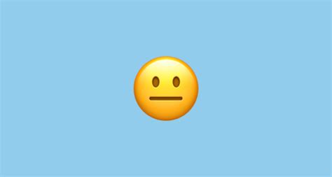 With this emoji, your friends will wonder what you're really. 😐 Neutral Face Emoji