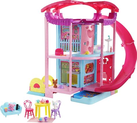 Buy Barbie Chelsea Playhouse In Transforming Dollhouse With Slide