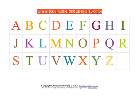 Combining these letters is how the words necessary for communication develop. 7 Best Images of Printable Letter Chart - Free Printable Alphabet Chart PDF, Printable Alphabet ...
