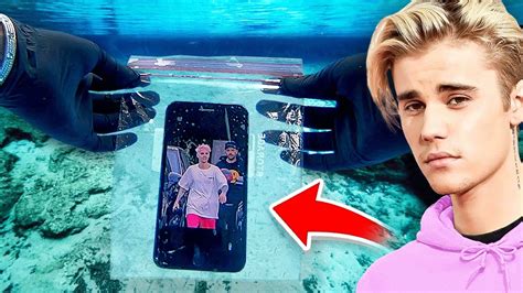 justin bieber underwater example goes swimming with sharks as he shares honeymoon video