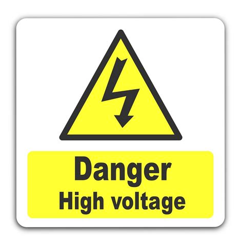 6 X Danger High Voltage Stickers Electrical Warning Health And Safety