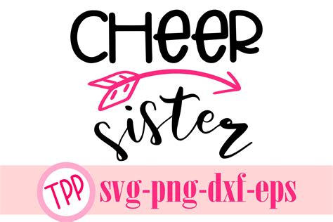 Cheer Sister svg, cheer svg, cheerleader design (290093) | SVGs