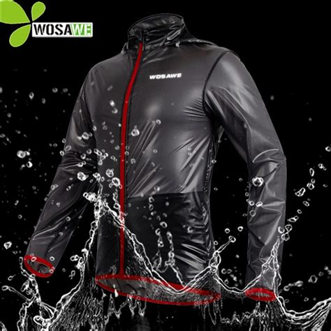 Wosawe 3 Colors Cycling Rain Jacket Men Raincoat Waterproof Windproof