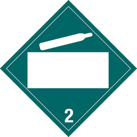 Non Flammable Gas Blank Panel Placard