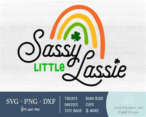 Sassy Little Lassie Svg St Patricks Day Onesie Svg Shamrock Etsy