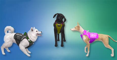 Mod The Sims Service Dog Harnesses And Bandanas Simlish Version