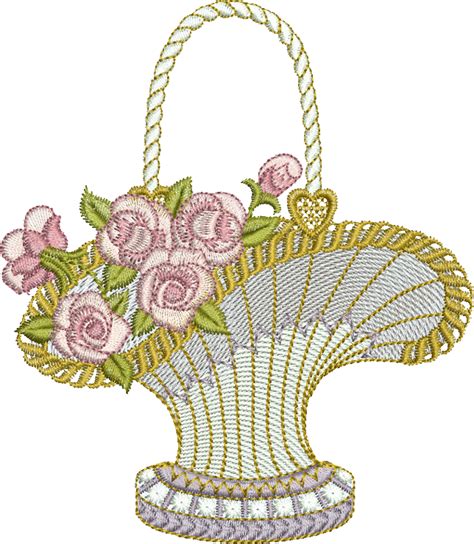 Flower Basket Embroidery Motif - 13 - Endearing Embroidery design by S ...
