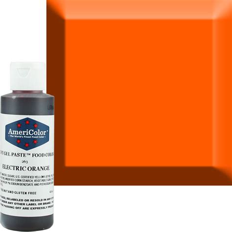 Sold by seven starr and ships from amazon fulfillment. Neon/Electric Orange AmeriColor® Soft Gel Paste™ Food ...