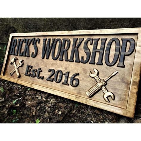 3d Woodworker New Custom Workshop Sign With Tools Custom Workshop