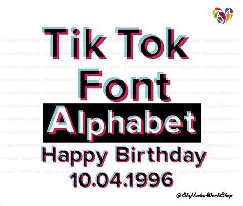 Tik Tok Font Tik Tok Alphabet Bundle Tik Tok Png File Etsy