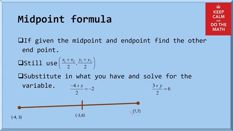 Algebra Midpoint Formula Youtube