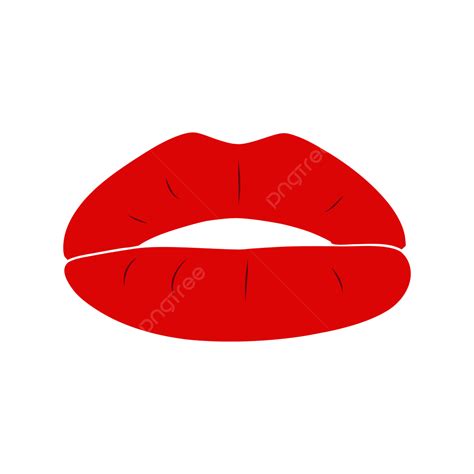 Vetor De Lábios Femininos De Desenho Vermelho Png Transparente Clipart