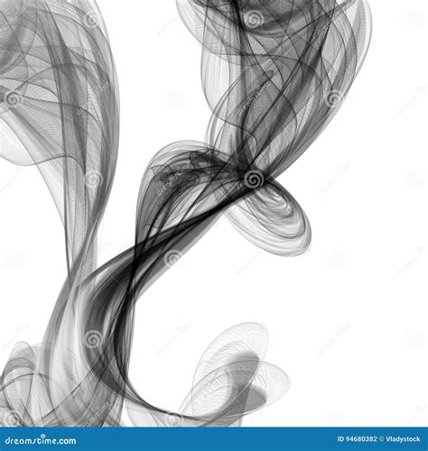 Abstract Black Smoke On White Background Stock Vector Illustration Of
