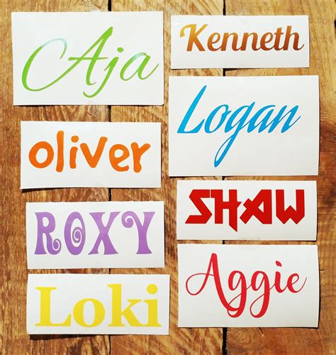 Personalized Vinyl Name Decal Sticker Any Name Decal Custom Etsy