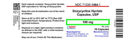 Dailymed Doxycycline Hyclate Capsule