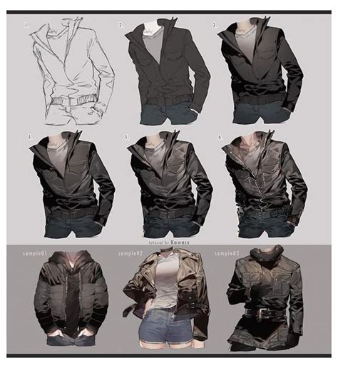 Drawing Leather Jacket By Kawacy On Deviantart Anime Leather Jacket
