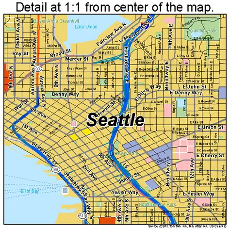 Street Map Of Seattle Maps Database Source