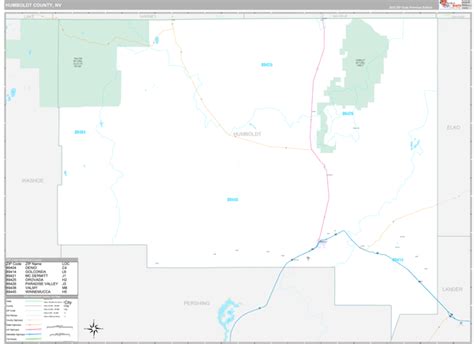 Humboldt County Nv Wall Map Premium Style By Marketmaps Mapsales