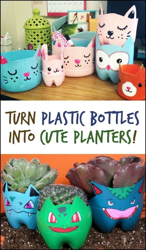 Awesome Diy Plastic Bottle Planters 3 Easy Steps Craft Projects For