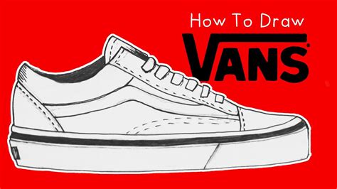 How To Draw Vans Old School Sneakers Youtube